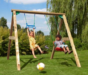 Kids Wooden Swing Set • Jungle Swing 220 cm